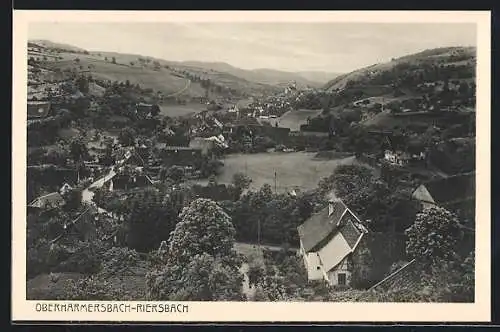 AK Oberharmersbach-Riersbach, Blick über den Ort