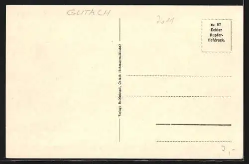 AK Gutach / Schwarzwaldbahn, Kriegerdenkmal, Ausmarsch