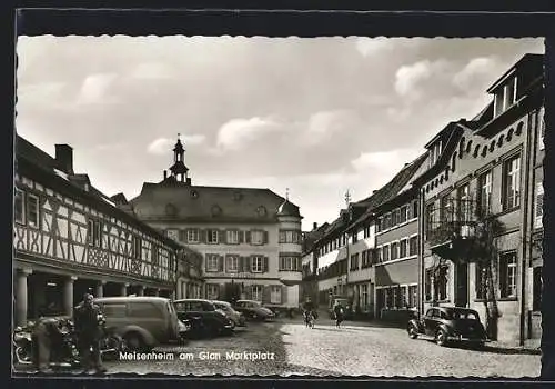 AK Meisenheim /Glan, Marktplatz mit Mohren-Apotheke