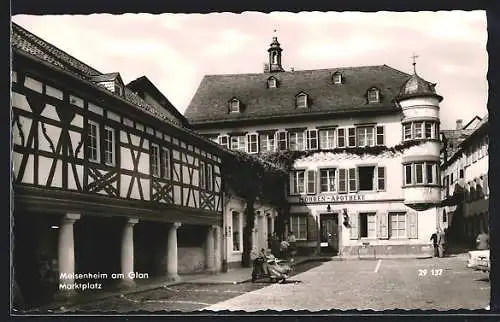 AK Meisenheim /Glan, Marktplatz mit Mohren-Apotheke