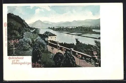 AK Rolandseck, Blick auf das Siebengebirge