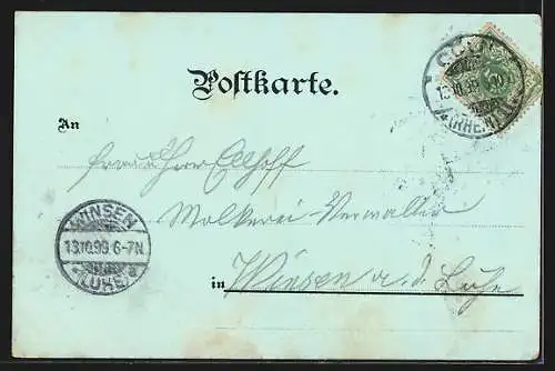 Lithographie Köln, Kaiser-Wilhelm-, Jahn-van-Werth-, Bismarck-Denkmal