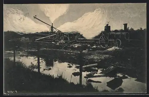 AK Neuengamme, Die Entzündung von Erdgas 1910, Explosion