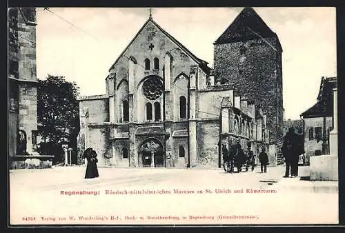 AK Regensburg, Römisch-mittelalterliches Museum zu St. Ulrich und Römerturm