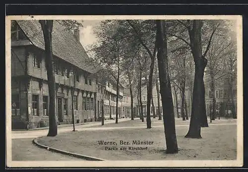 AK Werne /Bez. Münster, Partie am Kirchhof