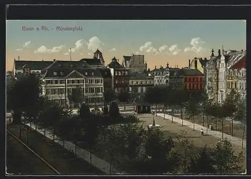 AK Bonn a. Rh., Münsterplatz aus der Vogelschau