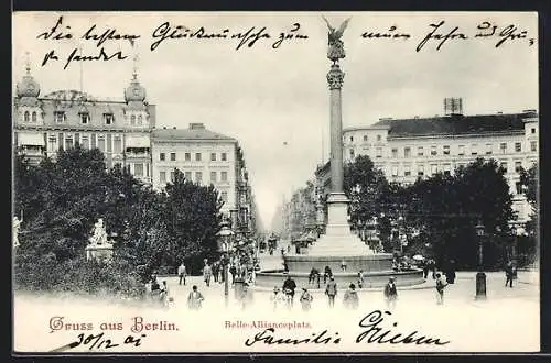 AK Berlin, Belle-Alliance-Platz und Friedrichstrasse