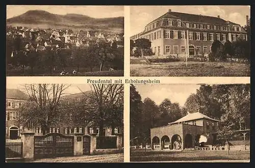 AK Freudental, Ortspartie mit Erholungsheim