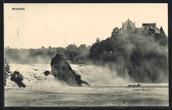 AK Rheinfall, Ansicht mit Blick auf Häuser