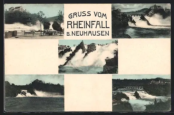 AK Neuhausen, Rheinfall, Aussichtspunkt oberhalb des Wasserfalls