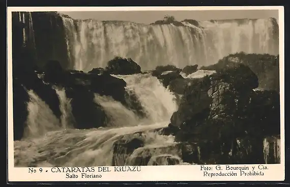 AK Cataratas del Iguazu, Salto Floriano, Wasserfall