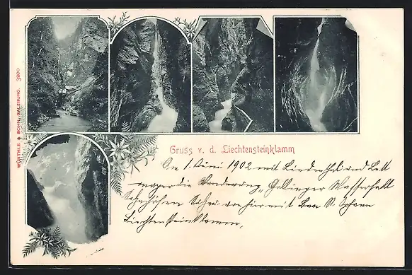 AK Liechtensteinklamm, Die Wasserfälle