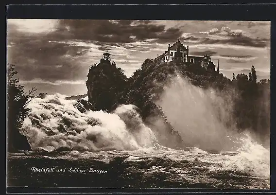 AK Schaffhausen, Rheinfall und Schloss Laufen