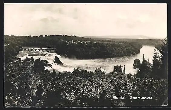 AK Rheinfall, Gesamtansicht aus der Vogelschau