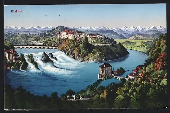 AK Rheinfall, Gesamtansicht von oben