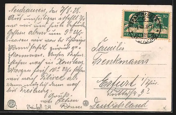 AK Rheinfall, Panorama mit Schweizer Plattform