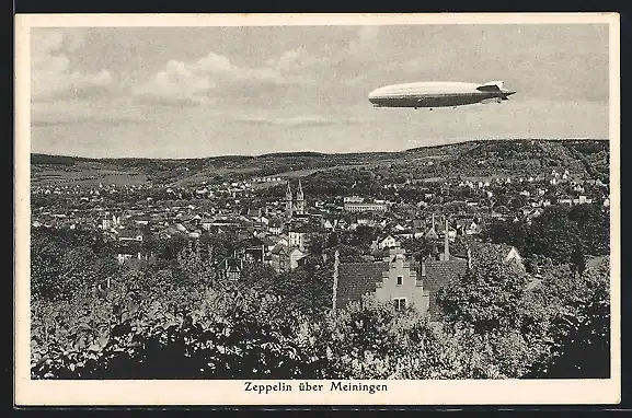 AK Meiningen, Totale mit Zeppelin