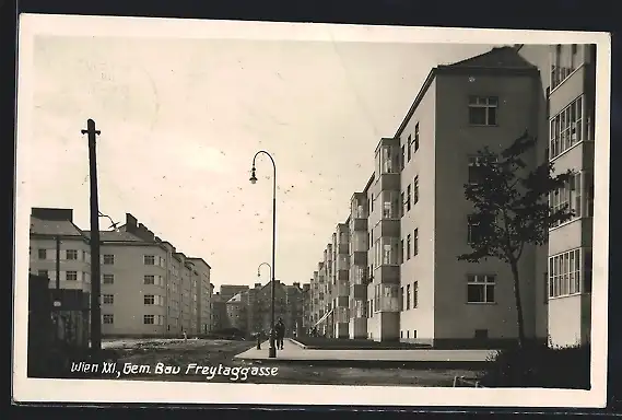 Foto-AK Wien, Gem. Bau Freytaggasse