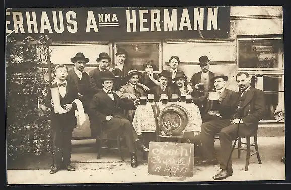 Foto-AK Wien, Bierhaus Anna Hermann, Neustiftgasse 45