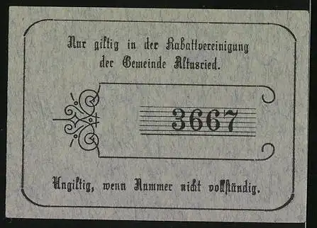 Notgeld Altusried 1918, 50 Pfennig, Rabattvereinigung der Gemeinde