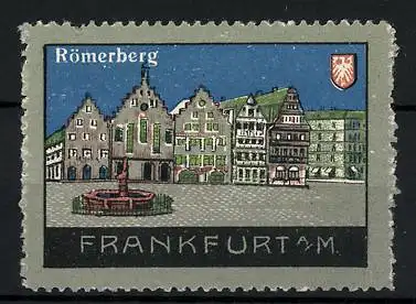 Reklamemarke Frankfurt a. M., Römerberg, Wappen