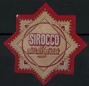 Reklamemarke Sirocco Kaffee ist Luftgetrocknet, Stern-Logo