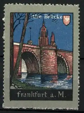 Reklamemarke Frankfurt a. M., Alte Brücke, Wappen