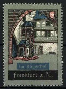 Reklamemarke Frankfurt a. M., Im Römerhof, Wappen