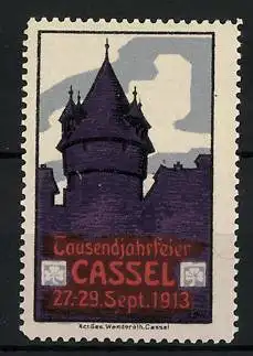 Reklamemarke Kassel, Tausendjahrfeier 1913, Stadtturm