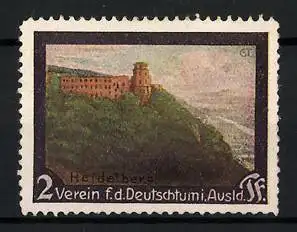 Reklamemarke Heidelberg, Schloss, Verein f. d. Deutschtum im Ausland