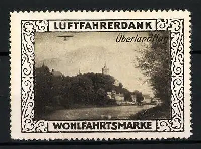 Reklamemarke Luftfahrerdank - Wohlfahrtsmarke, Flugzeug beim Überlandflug