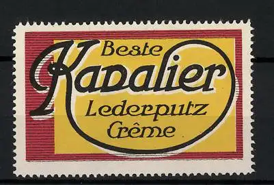 Reklamemarke Kavalier ist beste Lederputz-Creme