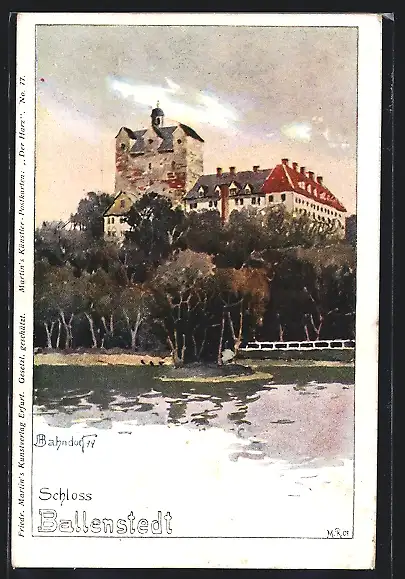 Künstler-AK H. Bahndorf: Schloss Ballenstedt
