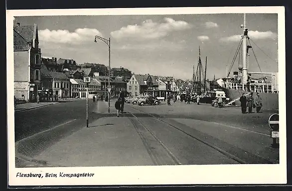 AK Flensburg, Strassenpartie beim Kompagnietor