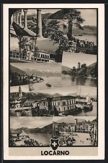 AK Locarno, Teilansichten der Stadt