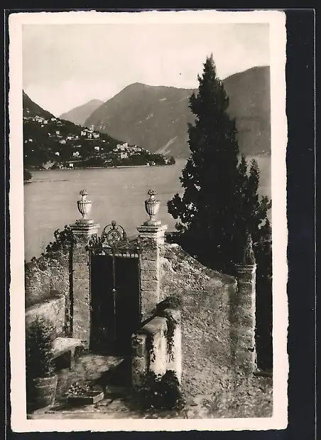 AK Castagnola, Pforte, Blick auf den Luganer See