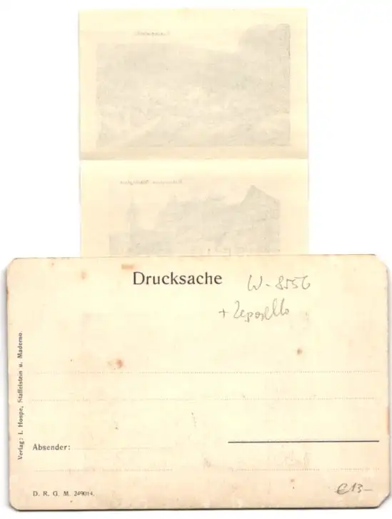 Leporello-AK Gössweinstein /Fränk. Schweiz, Ortsansicht, Pottenstein, Tüchersfeld, Muggendorf