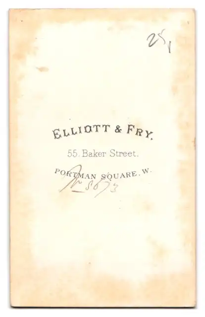 Fotografie Elliott & Fry, London, 55, Baker Street, Portman Square, Bürgerliche Dame mit Kragenbrosche