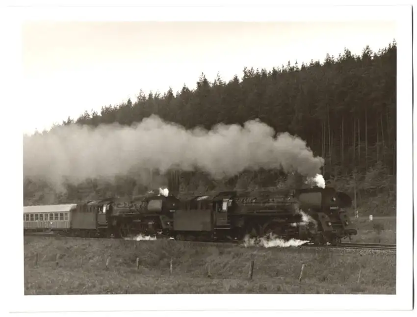 Fotografie Deutsche Bahn, Personenzug mit Dampflok Nr. 01501-5, Tender-Lokomotive, Eisenbahn