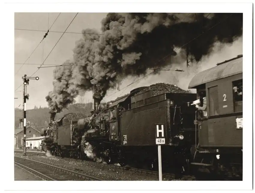 Fotografie Deutsche Bahn, Personenzug mit Dampflok Nr. 038 772-0, Tender-Lokomotive, Eisenbahn