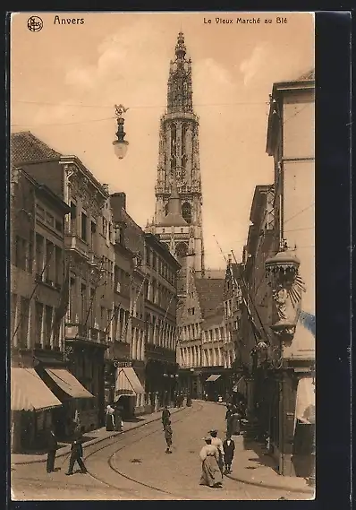 AK Anvers, Le Vieux Marché au Blé
