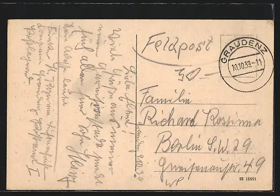 AK Graudenz / Grudziadz, Markt mit Geschäften