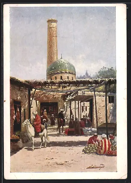 Künstler-AK Samarkand, The Old Street
