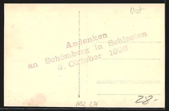 AK Schömberg in Schlesien, Strassenpartie mit Fachwerkhäusern 1926