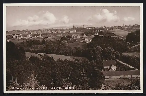 AK Heiligenhaus / Düsseldorf, Blick von Rossdelle