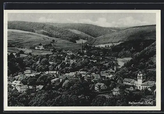 AK Hellenthal / Eifel, Panoramablick aus der Vogelschau