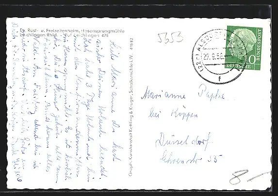 AK Leichlingen / Rhld., Ev. Rüst- und Freizeitenheim Hasensprungmühle
