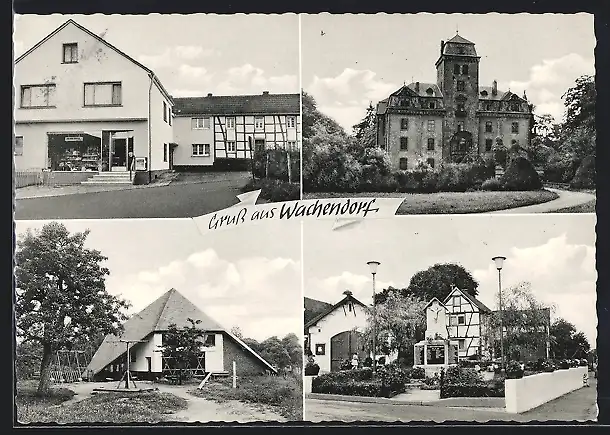 AK Wachendorf / Mechernich, Handlung, Schloss, Ehrenmal