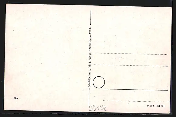 AK Neudietendorf, Zinzendorfplatz mit Zinzendorfhaus