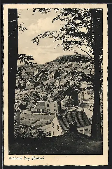 AK Berg. Gladbach, Teilansicht vom Berg aus gesehen